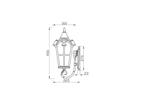 Уличный настенный светильник Outdoor O413WL-01BZ1 фото 10