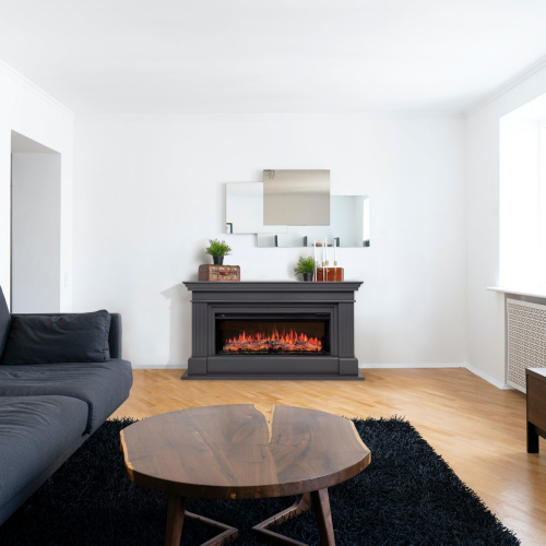 Каминокомплект ONTARIO/ЛЕОНАРДО Графит с очагом Электроочаг JOKER/ДЖАСПЕР 45 фото 2