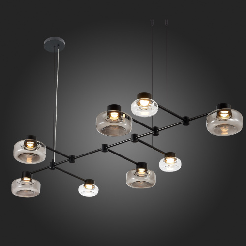 SL6005.403.08 Светильник подвесной ST-Luce Черный/Дымчатый, Прозрачный LED 8*3W 3000K VALLO фото 3