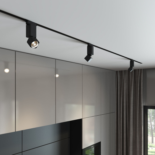 Трековый светильник для однофазного шинопровода Cubus чёрный матовый 10 Вт 4200K 85516/01 фото 2