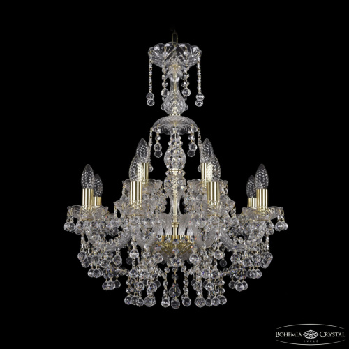 Люстра хрустальная 1409/8+4/195/XL-68 G Люстра хрустальная 1409/8+4/195/XL-68 G