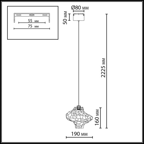 Подвесной светодиодный светильник Odeon Light L-Vision Ordi 5108/3L фото 5