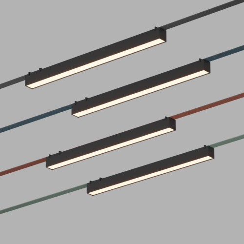 DK5577-BK Cветильник для трека-ремня Belty, серия Linear, со светодиодом, L642*W40*H45мм, 48V DC, 24W, RA90, 120°, 3000K, IP20, черный, алюминий фото 5