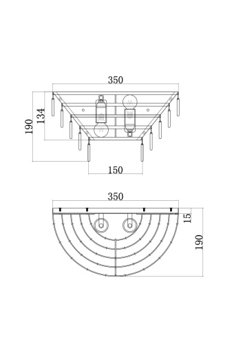 Настенный светильник (бра) Maytoni MOD130WL-02G фото 2