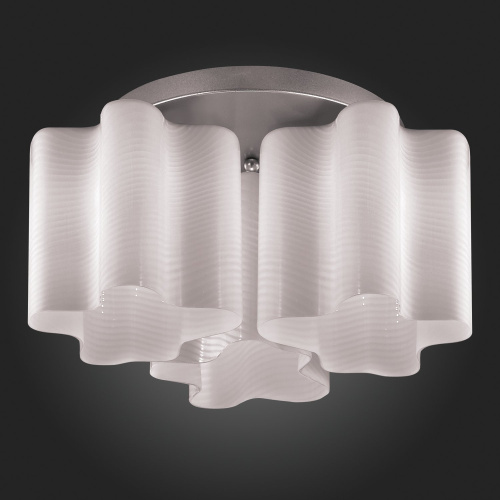 SL117.502.03 Люстра потолочная ST-Luce Серебристый/Белый с полосками E27 3*60W ONDE фото 3