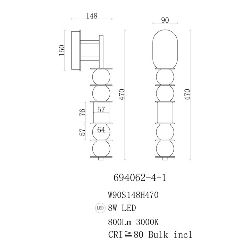 Бра Nocturna FL1198-5W фото 2