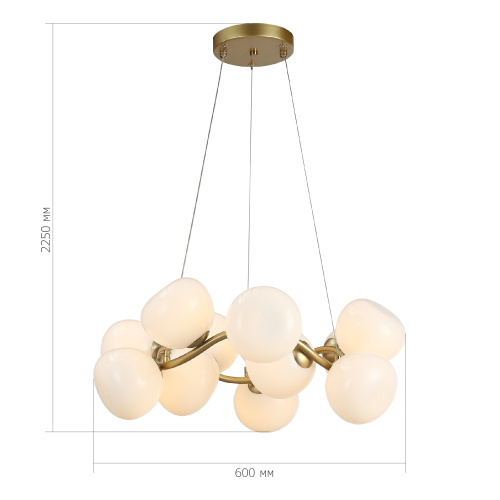 SL1519.303.12 Светильник подвесной ST-Luce Латунь/Белый G9 12*5W 4000K SWEVEN фото 3