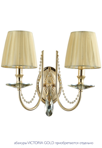 Бра Crystal Lux VICTORIA AP2 GOLD/AMBER фото 4