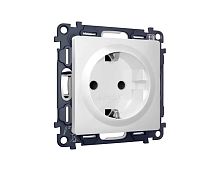 Комплект механизма электрической розетки AMBRELLA VOLT  ALFA Белый матовый с/з с шторками QUANT (AP1270, VM141) MA127010