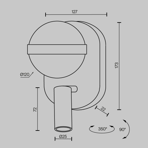 Настенный светильник (бра) Maytoni MOD441WL-L8B3K фото 5
