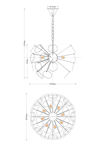 Люстра подвесная Moderli V7080-8P Komo фото 3