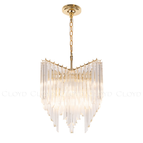 Люстра Cloyd NIBELUNG C8 / Ø60 см - золото - прозрач. стекло (арт.10753)
