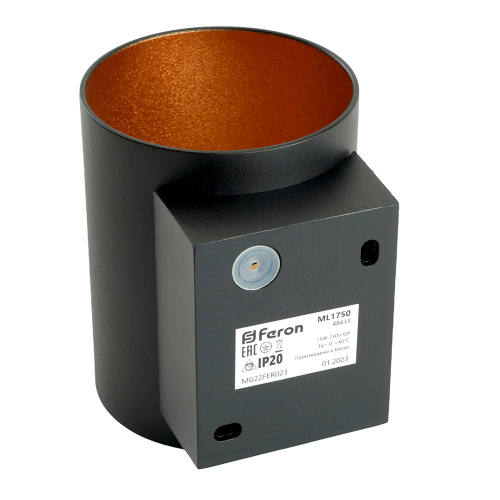 Светильник настенный Feron ML1750 Glow G9,15W, 230V чёрный + золото IP20 фото 6