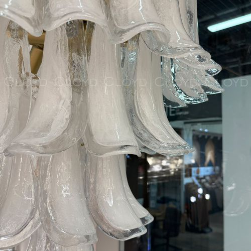 Люстра Cloyd AZORES-B C10 / Ø65 см - латунь светл. - бело-прозрачн.стекло (арт.11652) фото 8