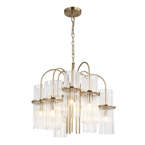 SL6145.303.09 Светильник подвесной ST-Luce латунь/прозрачный E14 9*40W TASSE фото 4