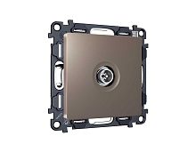 Комплект механизма TV розетки оконечной экранированной 5-1000MHz 3dB Ambrella Volt ALFA Темная бронза матовый QUANT (AP6430, VM199) MA643005