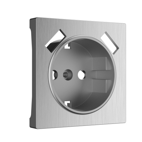 Накладка для розетки USB (cеребряный рифленый) W1179509 Накладка для розетки USB (cеребряный рифленый) W1179509