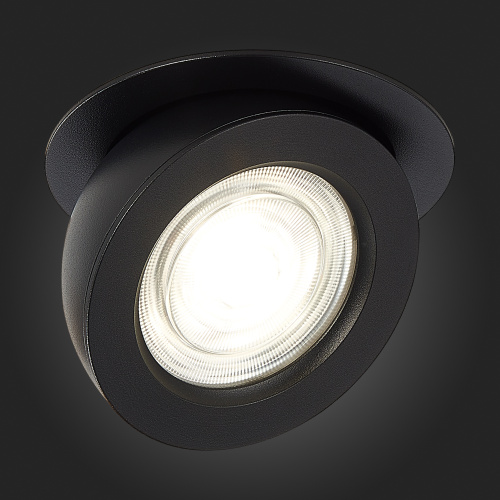 ST654.438.10 Св-к встр. Черный LED 1*10W 3000K 850Lm Ra>90 38° IP20 D109xH60 180-240V Встраиваемые светильники фото 5