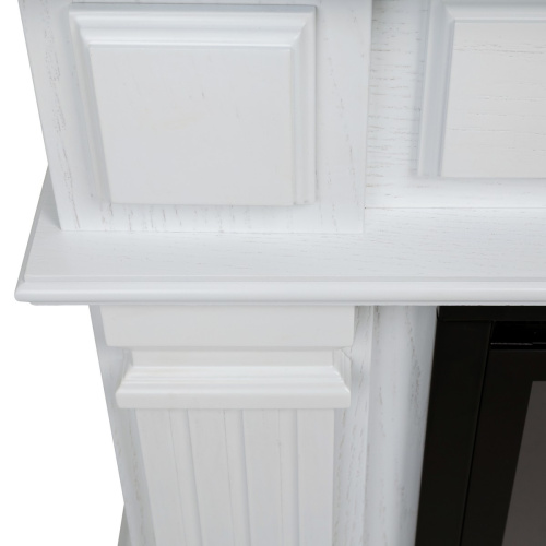 Каминокомплект ISLANDIA/СКАНДИ Белый дуб с очагом Электроочаг SAPHIR/САПФИР 50 фото 5