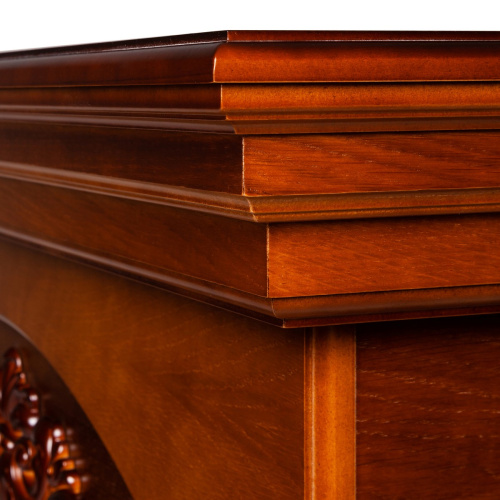 Электрокамин RealFlame Neapolis NT орех с очагом Majestic Lux Brass фото 5