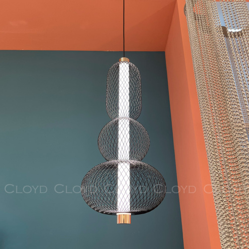 Подвесной светильник Cloyd SUPERNOVA-B P1 / выс. 50 см - черный/золото (арт.11486) фото 3