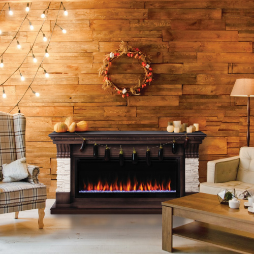 Электрокамин RealFlame Michigan 42/BV NT орех с очагом Saphir 42 фото 3