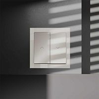 Выключатель встраиваемый Voltum S70 для жалюзи 10А кашемир VLS020703