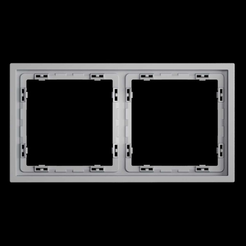 Рамка пластиковая S70 на 2 поста, (серый) Voltum VLS100216 Рамка пластиковая S70 на 2 поста, (серый) Voltum VLS100216