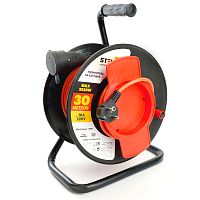 Удлинитель на пластиковой катушке STD04-10-30  1-местный с/з 3*1,5, 30м, 250В, 16А, IP44, Standart (40014)