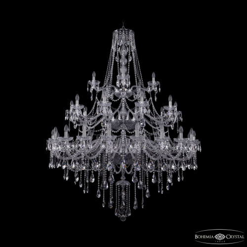 Люстра хрустальная 1415/20+10+5/530/3d Ni