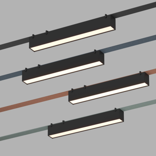 DK5574-BK Cветильник для трека-ремня Belty, серия Linear, со светодиодом, L323*W40*H45мм, 48V DC, 12W, RA90, 120°, 4000K, IP20, черный, алюминий фото 3