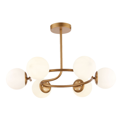 SLE220602-06 Светильник потолочный Золотистый/Белый E14 6*40W CALABRIA фото 6