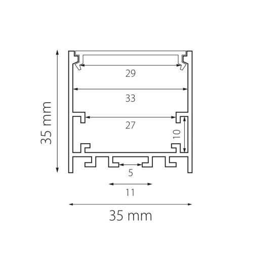 Профиль с рассеивателем Lightstar Profiled 419261 фото 3