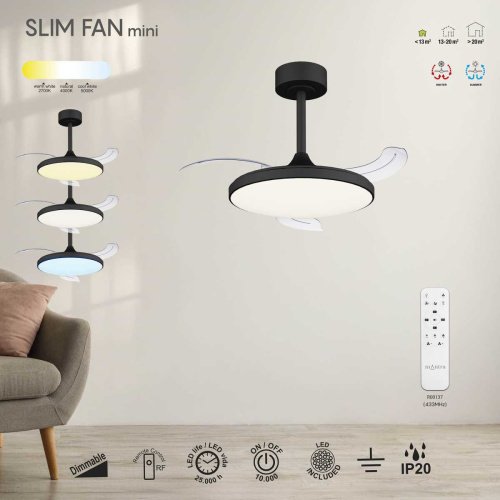 Люстра-вентилятор Mantra SLIM FAN mini 9056 фото 7