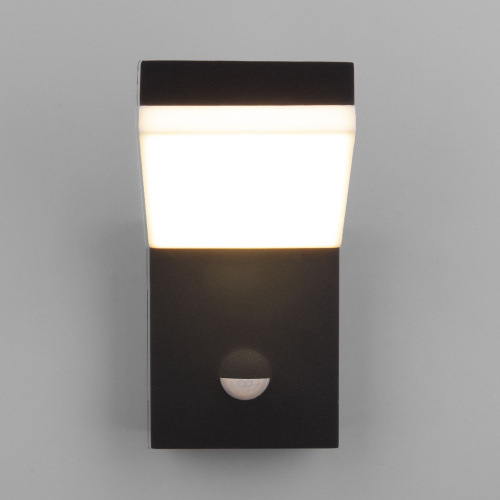 Уличный настенный светодиодный светильник Sensor IP54 с датчиком движения 1541 TECHNO LED черный фото 2