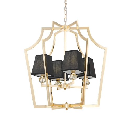 Подвесная люстра Lumina Deco Montero LDP 1249-4 GD+BK фото 5