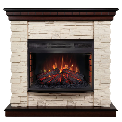 Каминокомплект ELFORD/РАЛЬФ Античный дуб с очагом Электроочаг FIREFIELD 25 фото 3