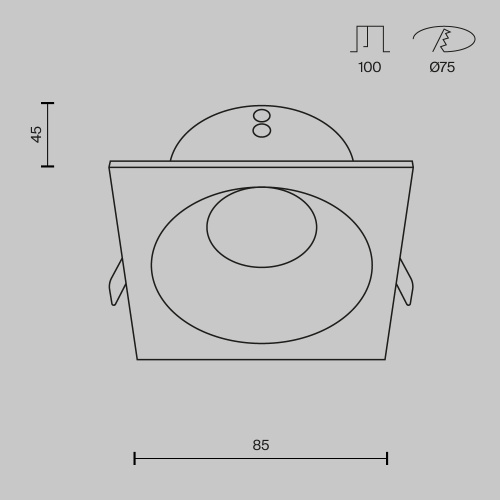 Встраиваемый светильник Technical DL033-2-01W фото 8