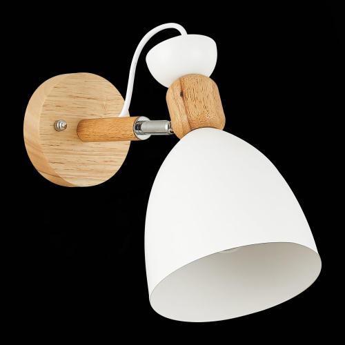 SLE103801-01 Светильник настенный Светлое дерево, Белый/Белый E27 1*60W BALCAMO фото 5