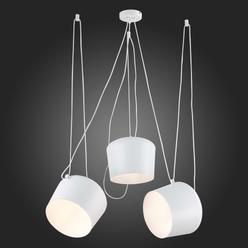 SLE120653-03 Светильник подвесной Белый/Белый E27 3*40W TRIESTE фото 6