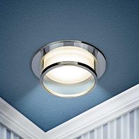 Светильник встраиваемый декоративный ЭРА DK99 CH под лампу MR16 GU5.3 хром Б0058394