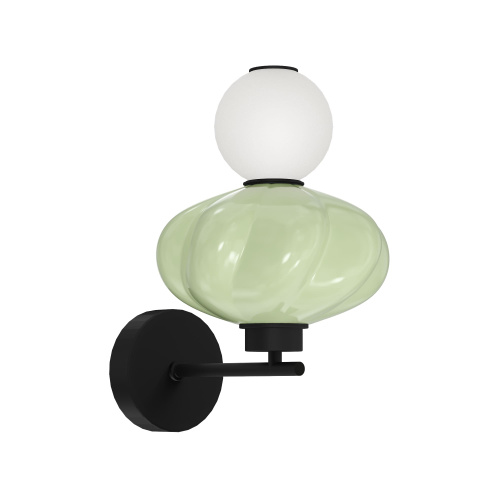 SL6134.401.01 Светильник настенный ST-Luce черный/зелёный, опаловый LED 1*8W 3000K FLORENTINI фото 2