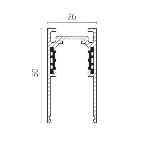 Трек накладной UNO 48V 2м (Заглушки и декоративный экран в комплекте) Uno Lightstar 509016 фото 2