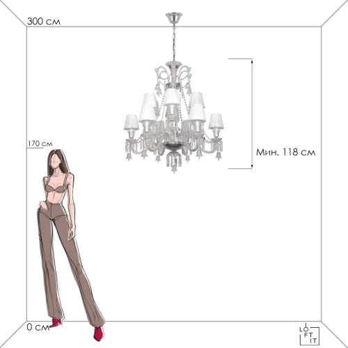 10210/12 White Подвесной светильник LOFT IT Zenith фото 6