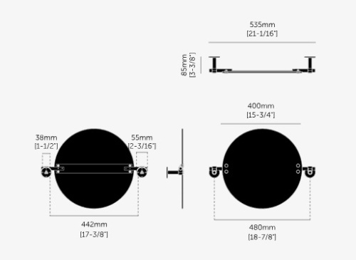 Зеркало Cast Small Steel фото 4