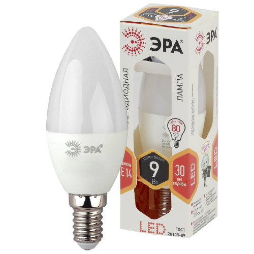 Лампа светодиодная ЭРА E14 9W 2700K матовая B35-9W-827-E14 Б0047935 фото 2