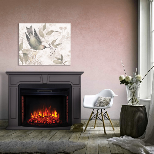 Каминокомплект THEODOR/РАФАЭЛЬ Серо-коричневый с очагом Электроочаг FIRESPACE/ФАЕРСПЕЙС 33 фото 7