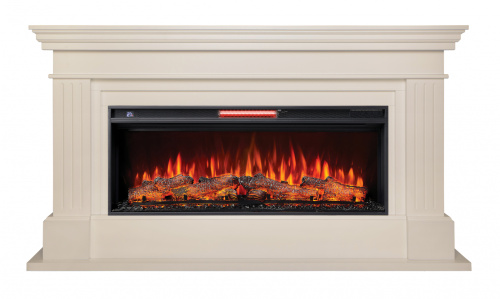 Каминокомплект ONTARIO/ЛЕОНАРДО Бежевый с очагом Электроочаг JOKER/ДЖАСПЕР 45