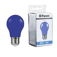 Лампа светодиодная Feron LB-375 E27 3W матовая 230V синяя