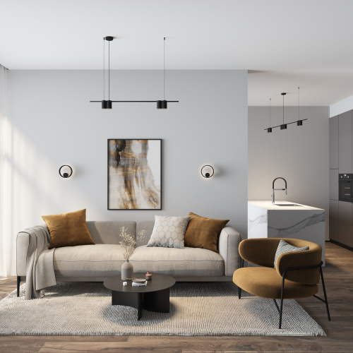 DK5060-BK Бра ORBIT, IP20, 3000К, LED, 10 Вт, черный матовый, алюминий фото 6